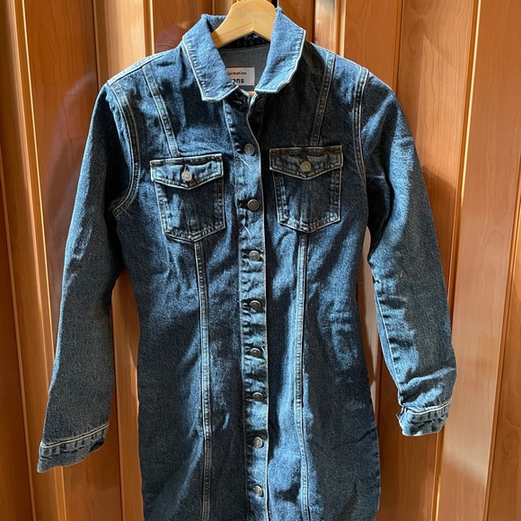 reformation newman denim mini dress Reformation Newman Denim Mini Dress